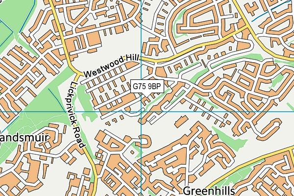 G75 9BP map - OS VectorMap District (Ordnance Survey)
