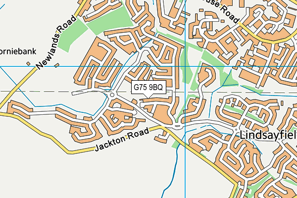 G75 9BQ map - OS VectorMap District (Ordnance Survey)