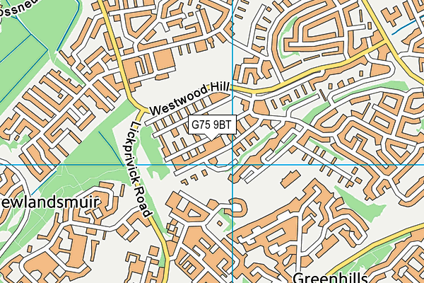 G75 9BT map - OS VectorMap District (Ordnance Survey)
