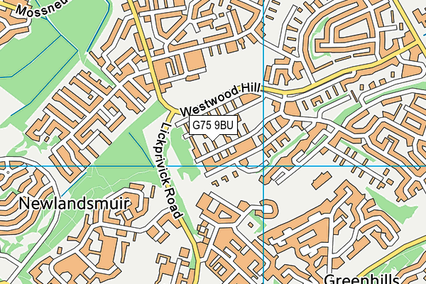 G75 9BU map - OS VectorMap District (Ordnance Survey)