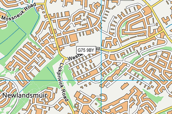 G75 9BY map - OS VectorMap District (Ordnance Survey)