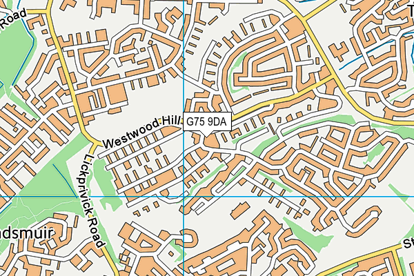 G75 9DA map - OS VectorMap District (Ordnance Survey)