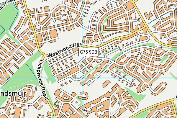 G75 9DB map - OS VectorMap District (Ordnance Survey)