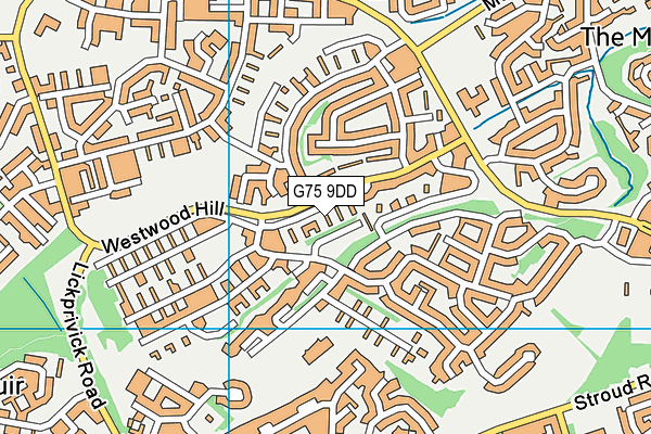 G75 9DD map - OS VectorMap District (Ordnance Survey)