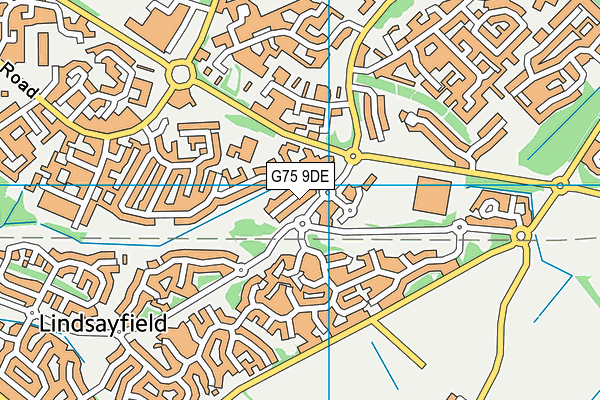 G75 9DE map - OS VectorMap District (Ordnance Survey)