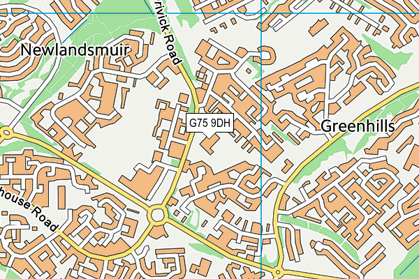 G75 9DH map - OS VectorMap District (Ordnance Survey)