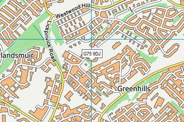 G75 9DJ map - OS VectorMap District (Ordnance Survey)