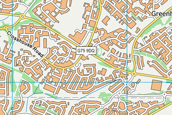 G75 9DQ map - OS VectorMap District (Ordnance Survey)