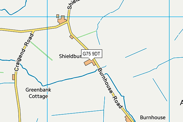 G75 9DT map - OS VectorMap District (Ordnance Survey)