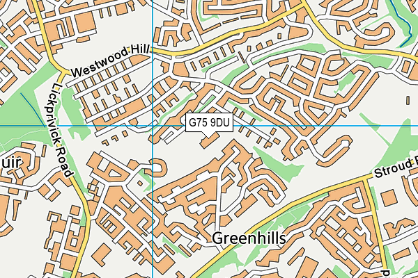 G75 9DU map - OS VectorMap District (Ordnance Survey)