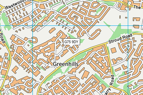 G75 9DY map - OS VectorMap District (Ordnance Survey)