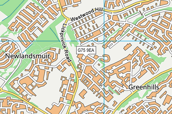 G75 9EA map - OS VectorMap District (Ordnance Survey)