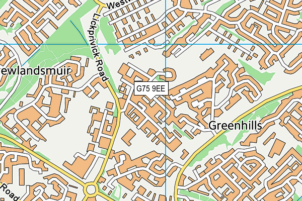 G75 9EE map - OS VectorMap District (Ordnance Survey)