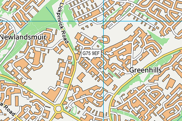 G75 9EF map - OS VectorMap District (Ordnance Survey)