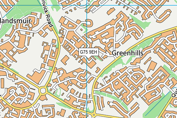 G75 9EH map - OS VectorMap District (Ordnance Survey)