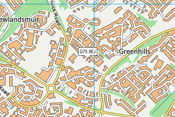 G75 9EJ map - OS VectorMap District (Ordnance Survey)