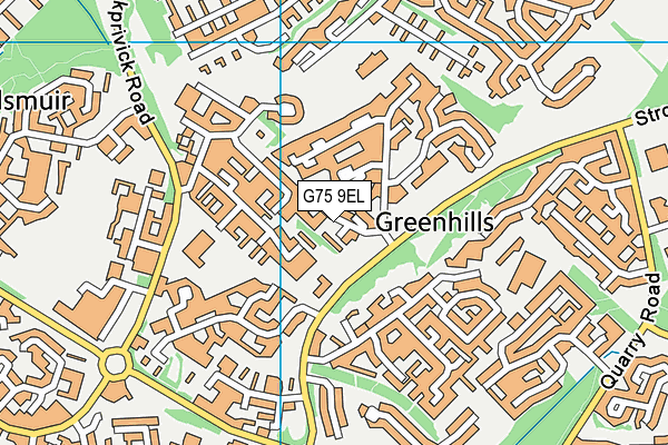 G75 9EL map - OS VectorMap District (Ordnance Survey)