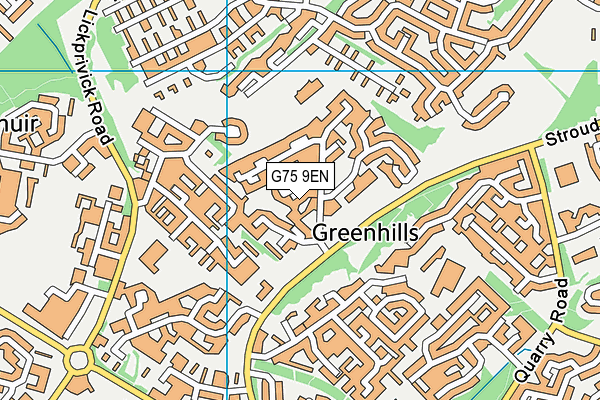G75 9EN map - OS VectorMap District (Ordnance Survey)
