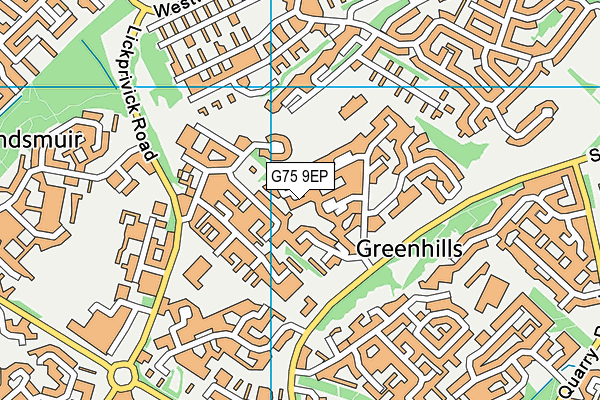 G75 9EP map - OS VectorMap District (Ordnance Survey)