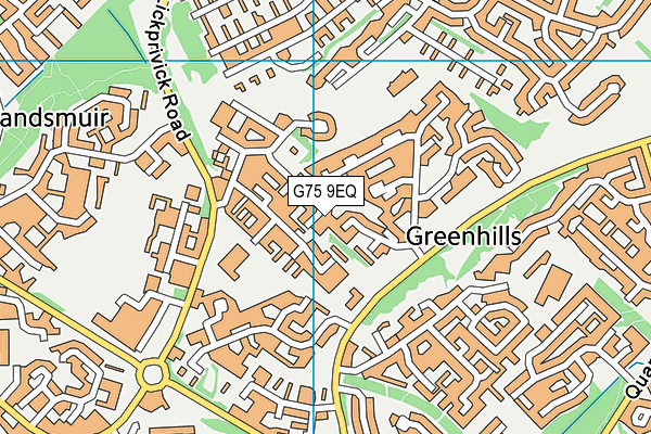 G75 9EQ map - OS VectorMap District (Ordnance Survey)