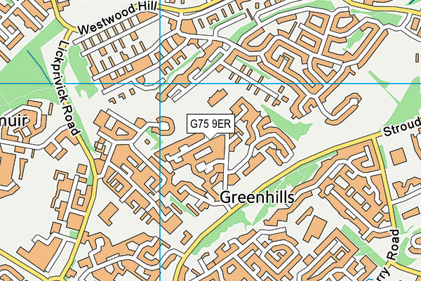 G75 9ER map - OS VectorMap District (Ordnance Survey)
