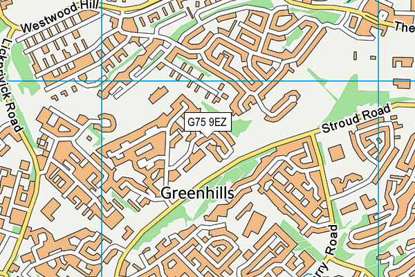 G75 9EZ map - OS VectorMap District (Ordnance Survey)