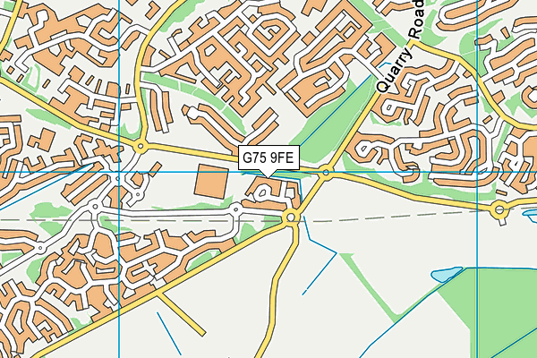 G75 9FE map - OS VectorMap District (Ordnance Survey)