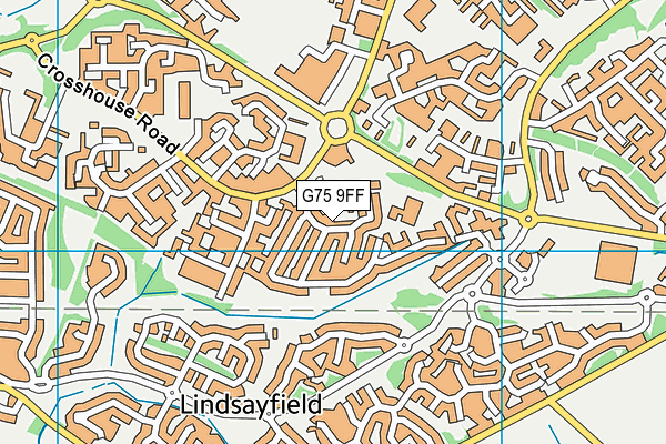 G75 9FF map - OS VectorMap District (Ordnance Survey)