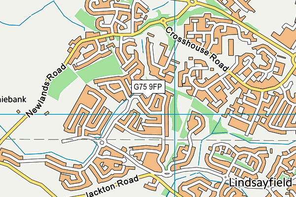 G75 9FP map - OS VectorMap District (Ordnance Survey)