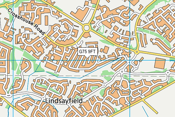 G75 9FT map - OS VectorMap District (Ordnance Survey)