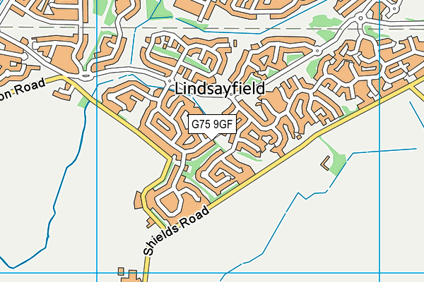 G75 9GF map - OS VectorMap District (Ordnance Survey)