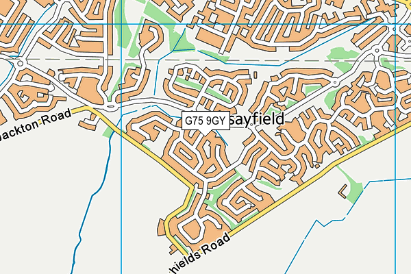 G75 9GY map - OS VectorMap District (Ordnance Survey)