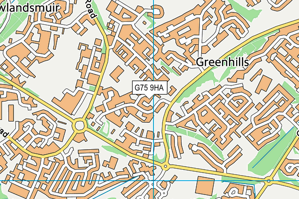 G75 9HA map - OS VectorMap District (Ordnance Survey)