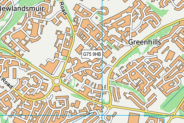 G75 9HB map - OS VectorMap District (Ordnance Survey)