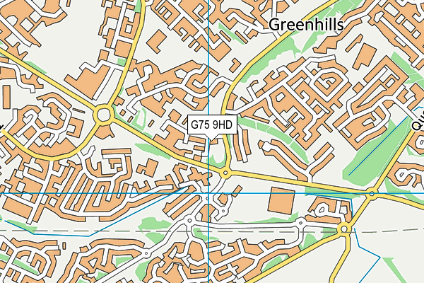 G75 9HD map - OS VectorMap District (Ordnance Survey)