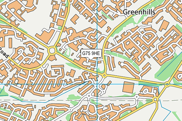 G75 9HE map - OS VectorMap District (Ordnance Survey)
