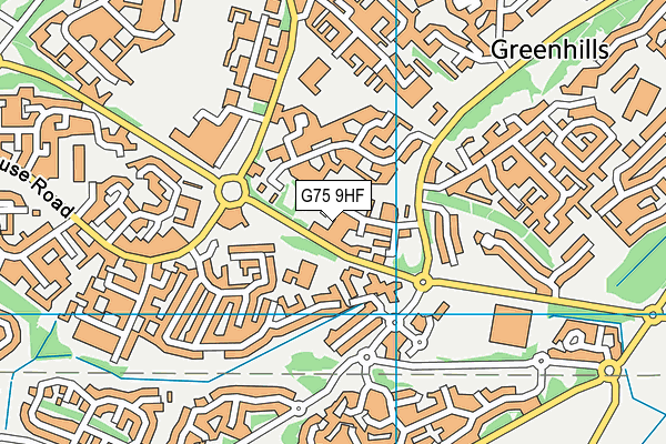 G75 9HF map - OS VectorMap District (Ordnance Survey)