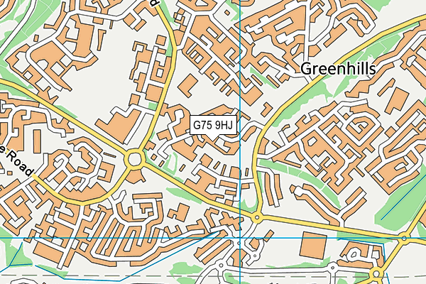 G75 9HJ map - OS VectorMap District (Ordnance Survey)