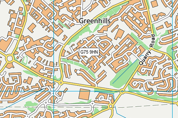G75 9HN map - OS VectorMap District (Ordnance Survey)