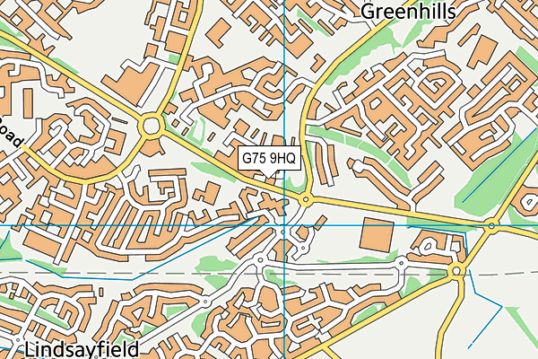 G75 9HQ map - OS VectorMap District (Ordnance Survey)