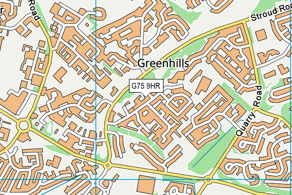 G75 9HR map - OS VectorMap District (Ordnance Survey)