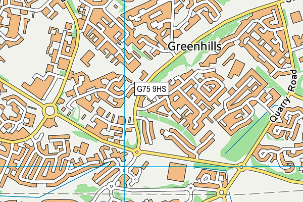 G75 9HS map - OS VectorMap District (Ordnance Survey)