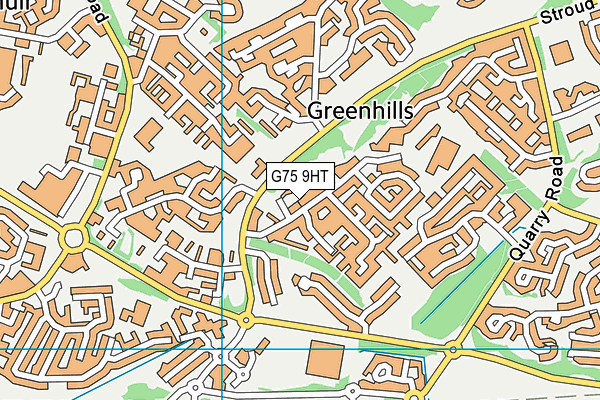 G75 9HT map - OS VectorMap District (Ordnance Survey)