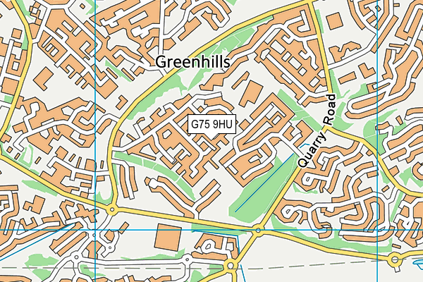 G75 9HU map - OS VectorMap District (Ordnance Survey)