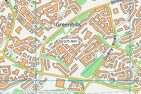 G75 9HY map - OS VectorMap District (Ordnance Survey)