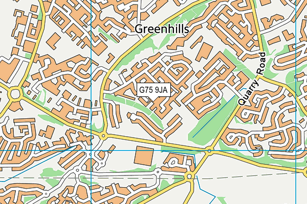 G75 9JA map - OS VectorMap District (Ordnance Survey)
