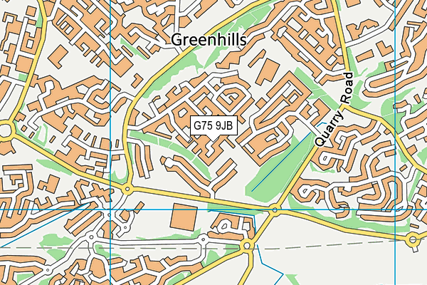 G75 9JB map - OS VectorMap District (Ordnance Survey)