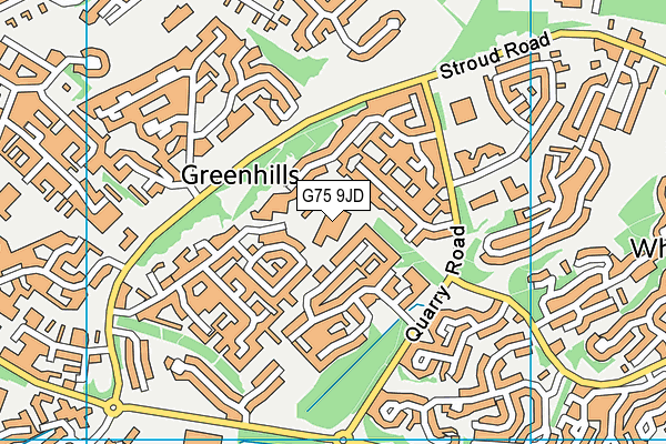 G75 9JD map - OS VectorMap District (Ordnance Survey)