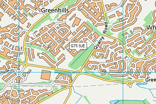 G75 9JE map - OS VectorMap District (Ordnance Survey)