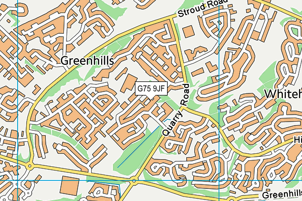 G75 9JF map - OS VectorMap District (Ordnance Survey)